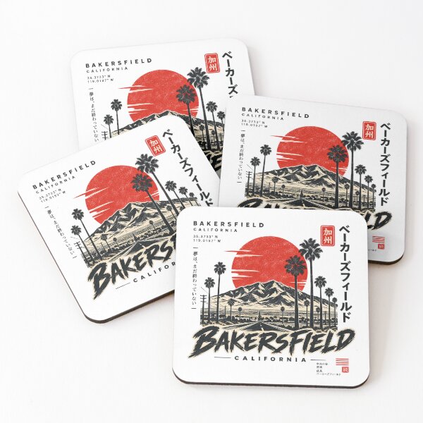 Item preview, Bakersfield California Japanese Retro Sunset – Vintage California Streetwear designed and sold by UrbanStatic.