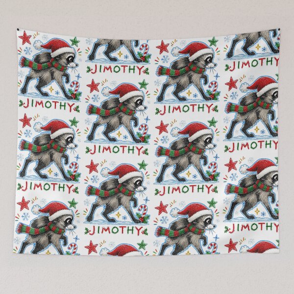 Item preview, Jimothy Christmas Raccoon Santa Holiday Woodland Character designed and sold by ostenlee.