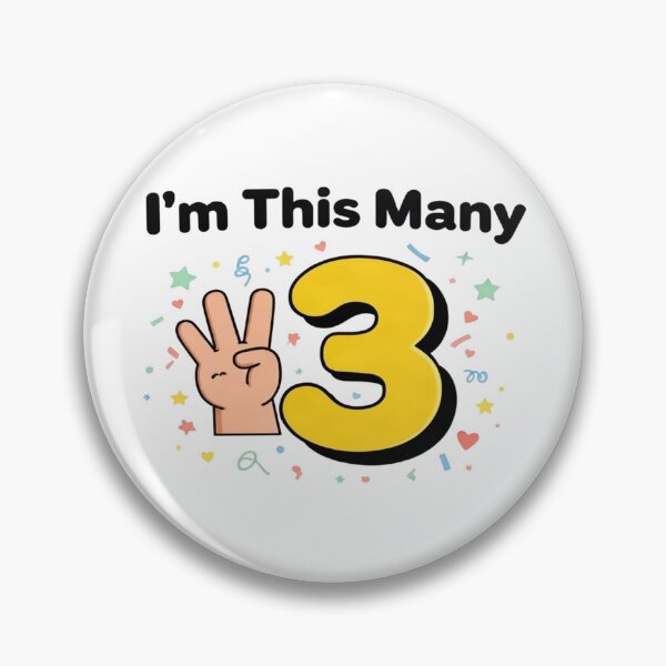Item preview, I'm This Many Three — Kids Birthday Shirt designed and sold by Art&Fun.