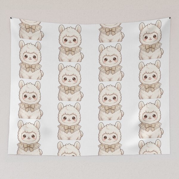 Item preview, Cute llama with bow designed and sold by priyankajustine.