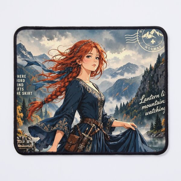 Item preview, Norway, Norwegian Autumn Fjord Forest - Autumn Winds of Norway designed and sold by DibujandoPorfa.