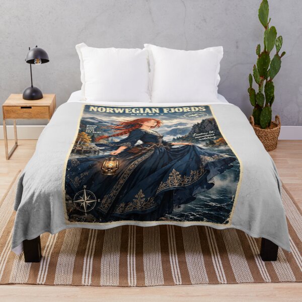Item preview, Norway, Norwegian Autumn Fjord Forest - Autumn Winds of Norway designed and sold by DibujandoPorfa.
