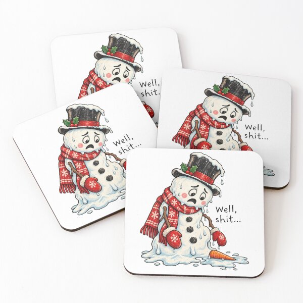 Item preview, Well Shit Melting Snowman Christmas Humor designed and sold by RDGNR.