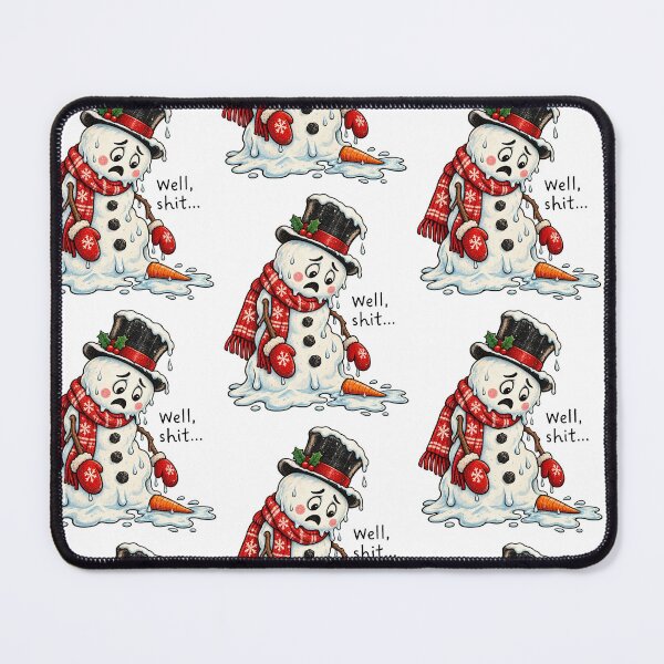 Item preview, Well Shit Melting Snowman Christmas Humor designed and sold by RDGNR.