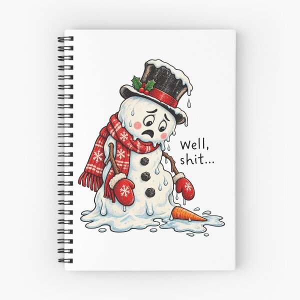 Item preview, Well Shit Melting Snowman Christmas Humor designed and sold by RDGNR.