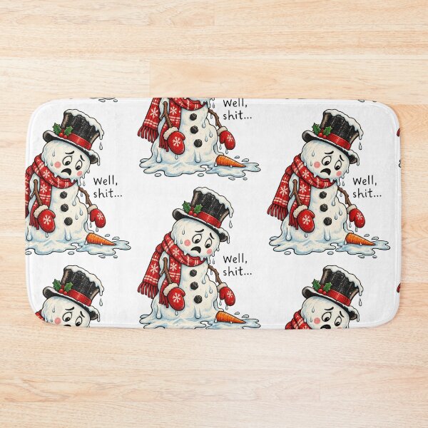 Item preview, Well Shit Melting Snowman Christmas Humor designed and sold by RDGNR.