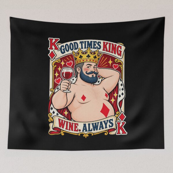 Item preview, Good Times King Of Diamonds Wine Playing Card Vintage Design designed and sold by SEINENGAPPI23.