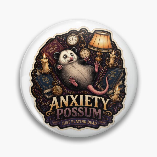 Item preview, Anxiety Possum Just Playing Dead Funny Mental Health designed and sold by Créative touche .