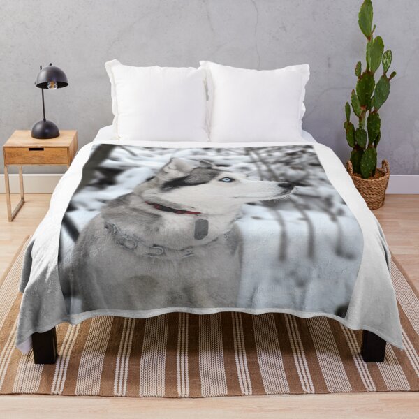 Item preview, Siberian Husky Side Profile Winter Snow designed and sold by VanGaldo.