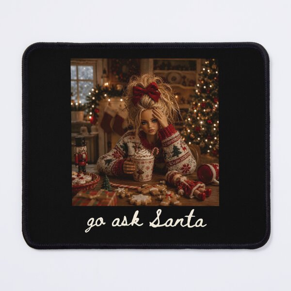 Item preview, Go Ask Santa Christmas Cocoa Holiday Girl Scene designed and sold by cerima.