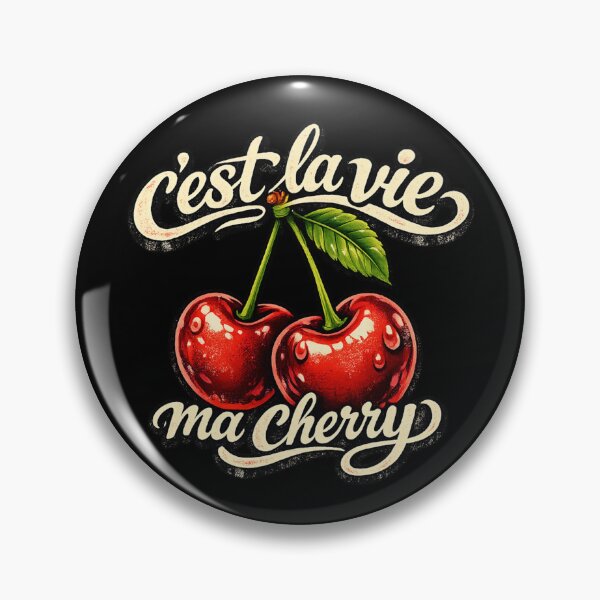 Item preview, C'est La Vie Ma Cherry – Cute Retro Cherry Vintage French Style designed and sold by GumStickers.