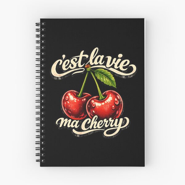 Item preview, C'est La Vie Ma Cherry – Cute Retro Cherry Vintage French Style designed and sold by GumStickers.
