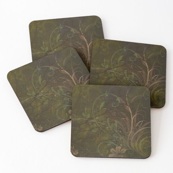 Item preview, Frutiger Eco Floral Grunge | 2000s Earthy Vector Flourish Design designed and sold by BrontesWhimsyStore.