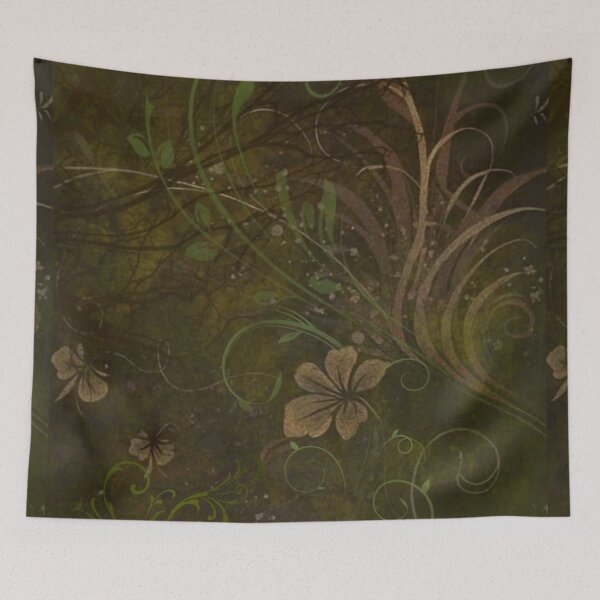 Item preview, Frutiger Eco Floral Grunge | 2000s Earthy Vector Flourish Design designed and sold by BrontesWhimsyStore.