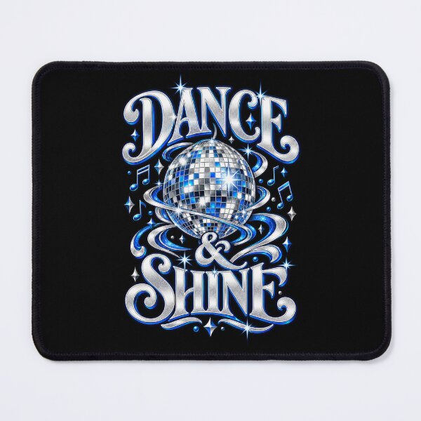 Item preview, Dance and Shine Disco Ball Silver Blue Sparkle Music Notes Party designed and sold by QliumoPery.
