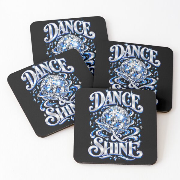Item preview, Dance and Shine Disco Ball Silver Blue Sparkle Music Notes Party designed and sold by QliumoPery.