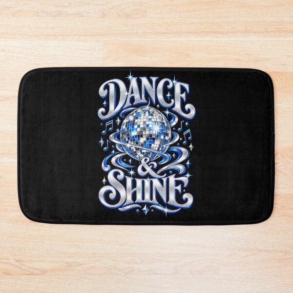 Item preview, Dance and Shine Disco Ball Silver Blue Sparkle Music Notes Party designed and sold by QliumoPery.
