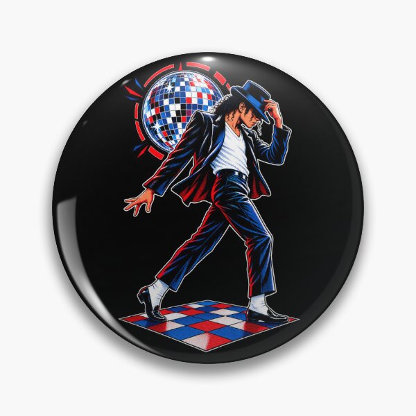 Item preview, Michael Jackson Red White Blue Disco Ball Dance Pose Checkered Floor designed and sold by QliumoPery.