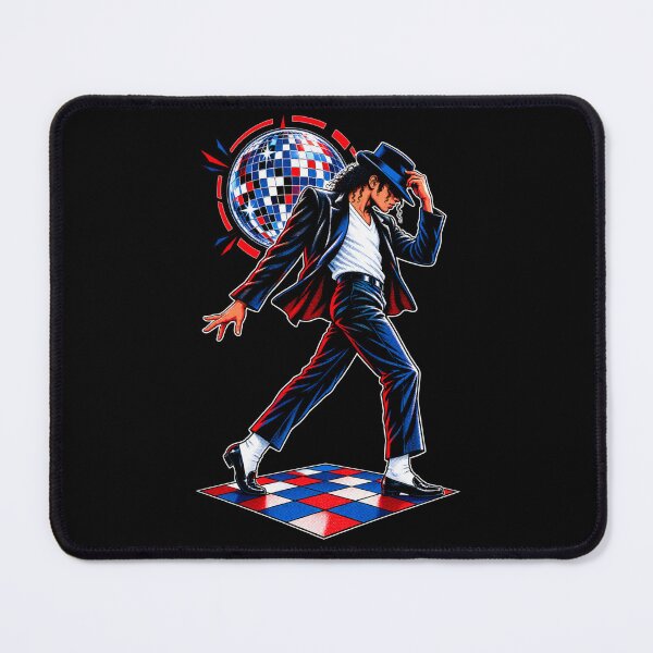Item preview, Michael Jackson Red White Blue Disco Ball Dance Pose Checkered Floor designed and sold by QliumoPery.