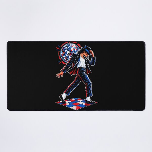 Item preview, Michael Jackson Red White Blue Disco Ball Dance Pose Checkered Floor designed and sold by QliumoPery.