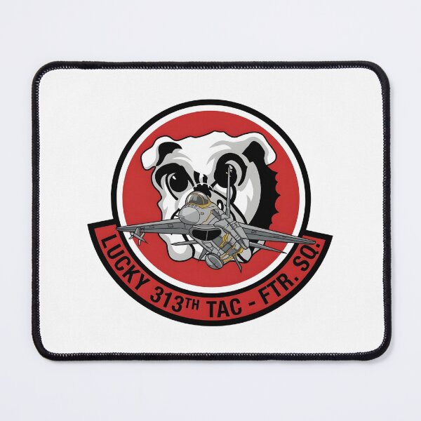 Item preview, USAF 313th Tactical Fighter Squadron Lucky Bulldogs F-16 Patch designed and sold by CharlieDesings.