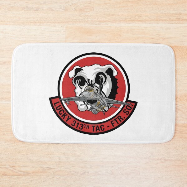 Item preview, USAF 313th Tactical Fighter Squadron Lucky Bulldogs F-16 Patch designed and sold by CharlieDesings.