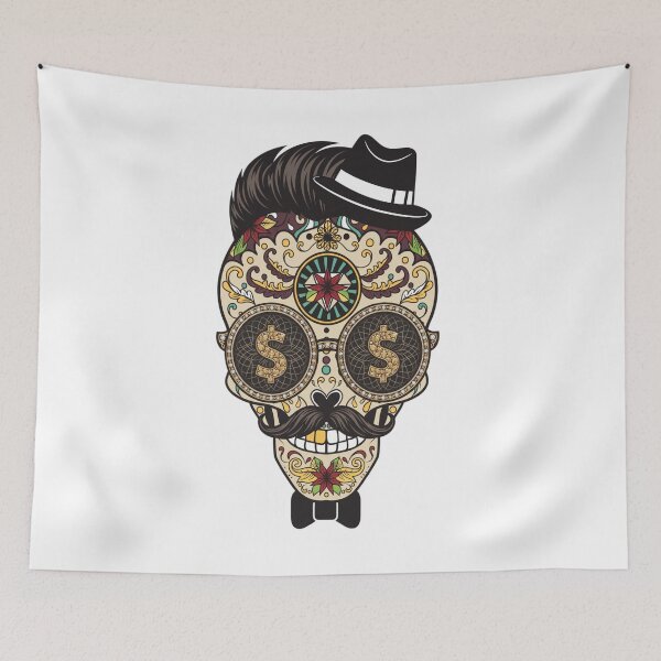 Item preview, Money Talks - Success is a Mindset Cyberpunk Sugar Skull designed and sold by MAHVIX.