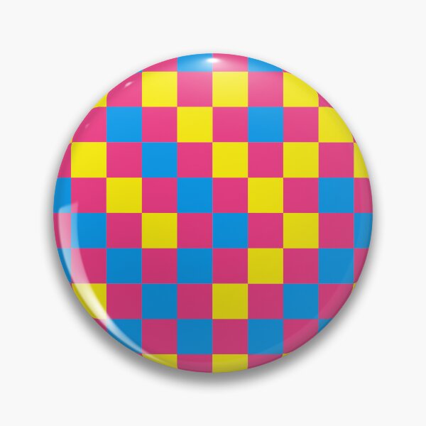 Item preview, Blue And Yellow On Pink Checkered Pattern   designed and sold by PatternTitan.