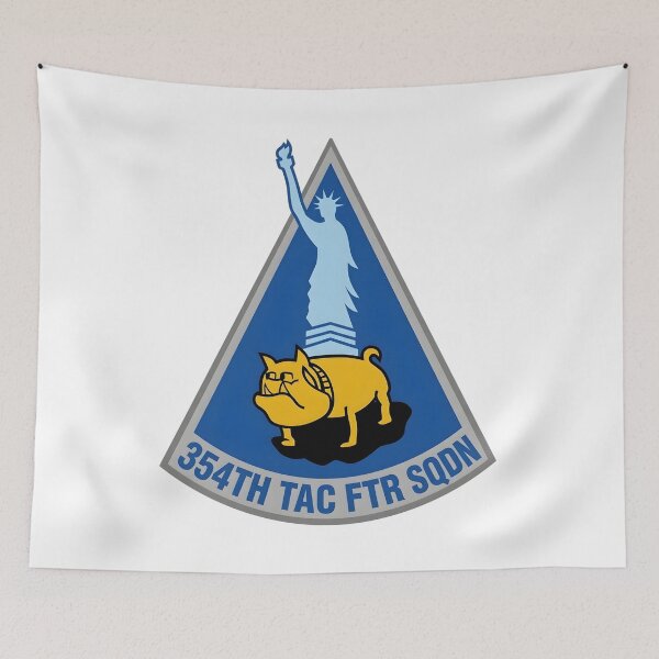 Item preview, USAF 354th Tactical Fighter Squadron Statue of Liberty Bulldogs Patch designed and sold by CharlieDesings.