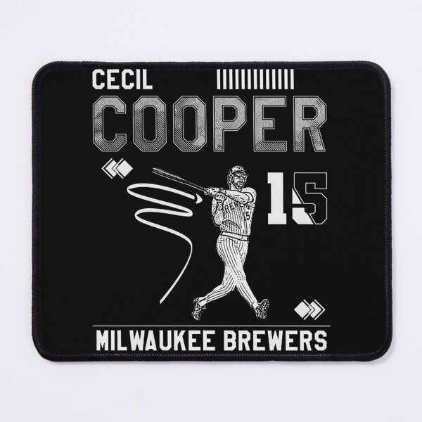 Item preview, Cecil Cooper Milwaukee Brewers Vintage Baseball Design in White designed and sold by James-Carmen.