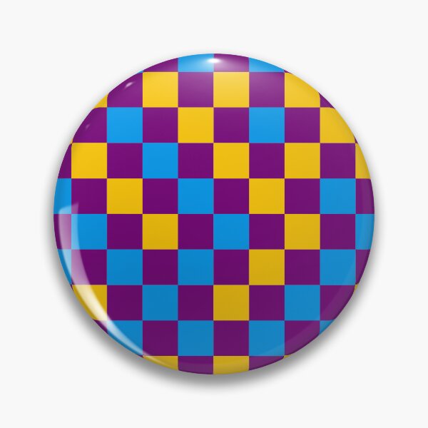 Item preview, Blue And Yellow On Purple Checkered Pattern   designed and sold by PatternTitan.