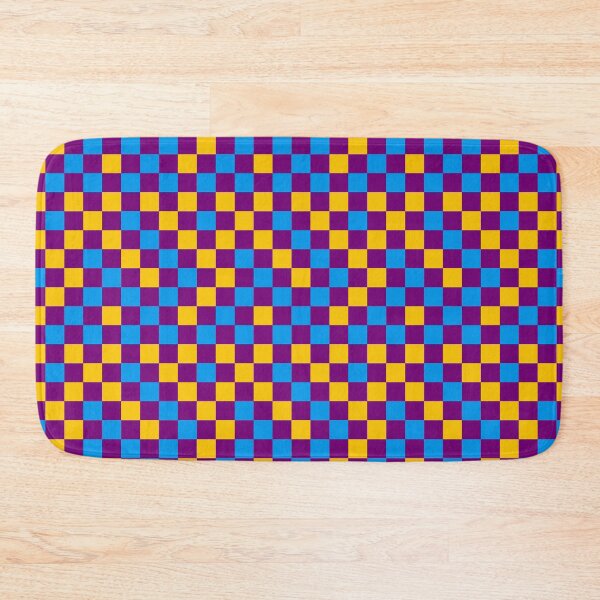 Item preview, Blue And Yellow On Purple Checkered Pattern   designed and sold by PatternTitan.