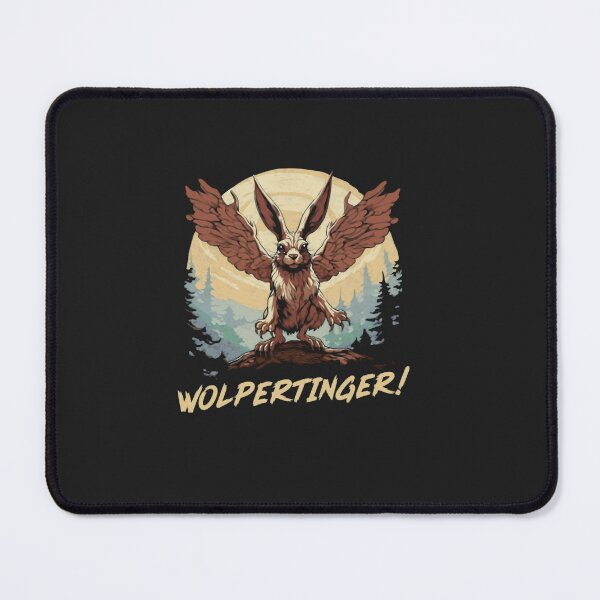 Item preview, Mythical Wolpertinger Winged Rabbit Forest Sunset Art designed and sold by AgnesSimon.