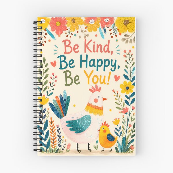 Item preview, Be Kind Be Happy Be You Colorful Chicken Art designed and sold by ACasualCottage.
