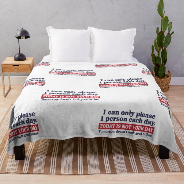 Item preview, Today Is Not Your Day Sarcastic Motivation Quote designed and sold by cerima.