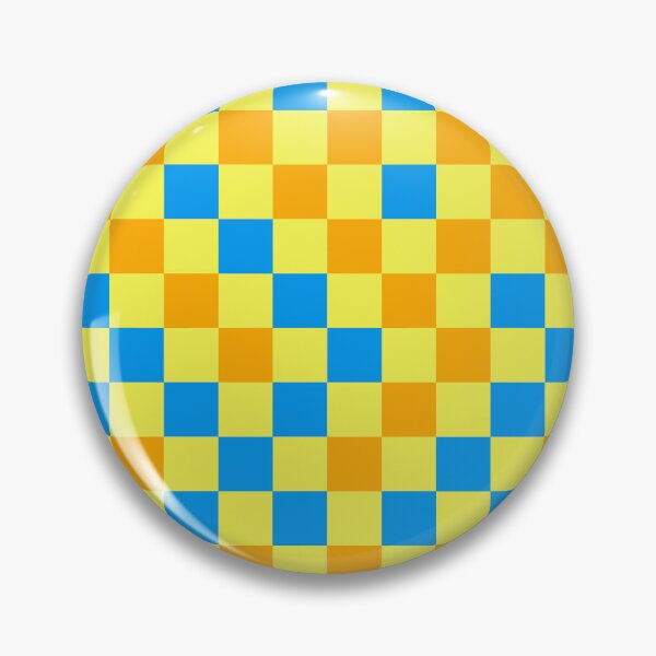 Item preview, Blue And Yellow On Yellow Checkered Pattern   designed and sold by PatternTitan.