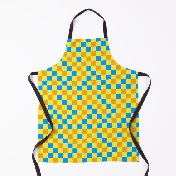 Item preview, Blue And Yellow On Yellow Checkered Pattern   designed and sold by PatternTitan.
