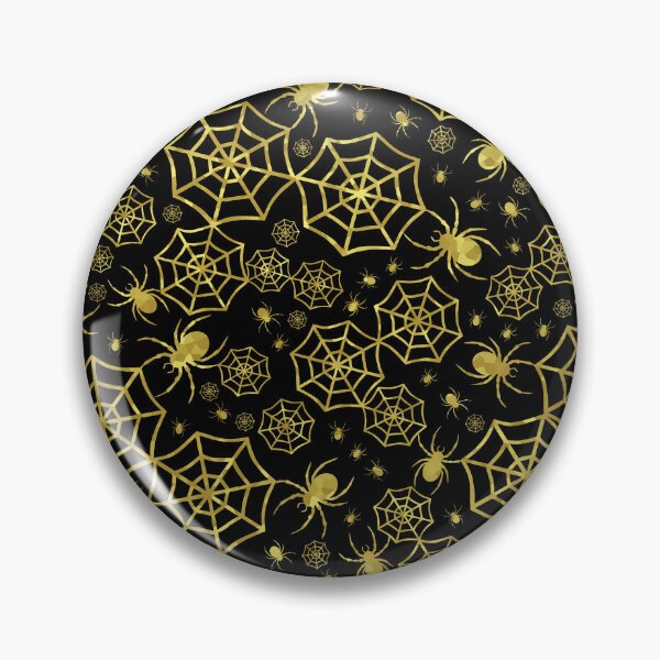Item preview, Gold Creepy Crawlies Spiders Pattern designed and sold by Sartoris Art.