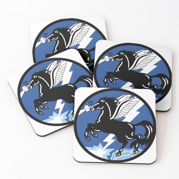 Item preview, USAAF 343d Bombardment Squadron Black Pegasus Patch designed and sold by CharlieDesings.