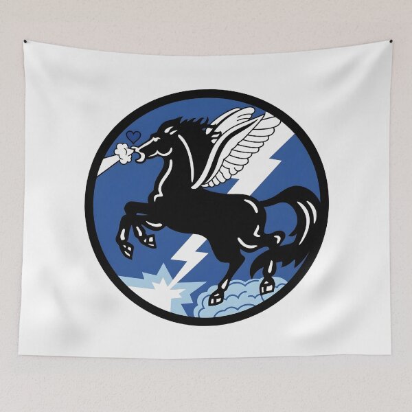 Item preview, USAAF 343d Bombardment Squadron Black Pegasus Patch designed and sold by CharlieDesings.