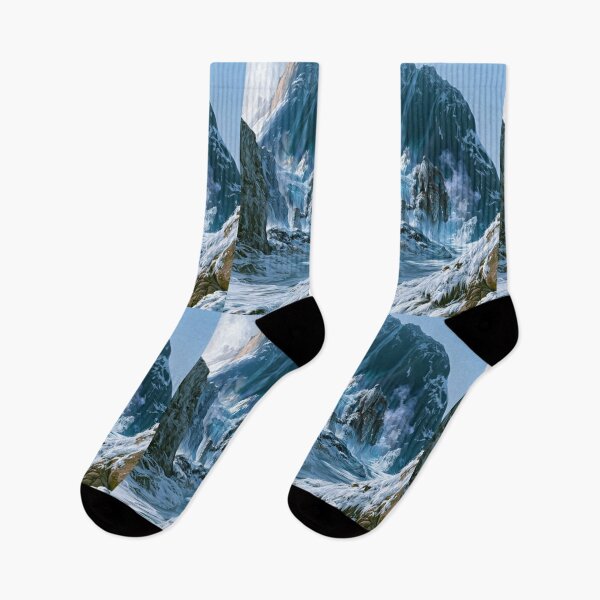 Item preview, A colossal Frost Giant standing upon a vast frozen mountain plateau, Fantasy & Mythological Creatures designed and sold by CDC40.
