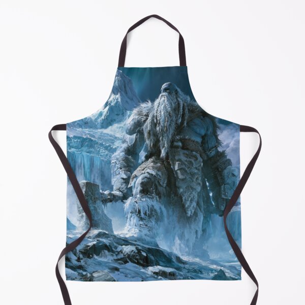 Item preview, A colossal Frost Giant standing upon a vast frozen mountain plateau, Fantasy & Mythological Creatures designed and sold by CDC40.