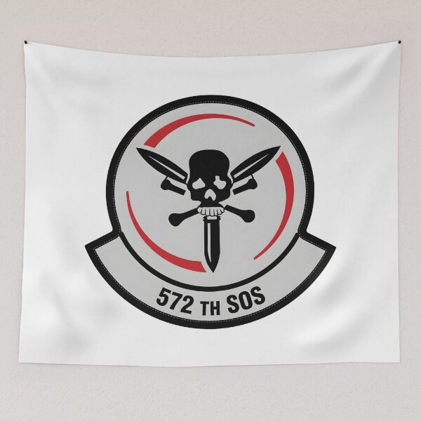 Item preview, USAF 572nd Special Operations Squadron Skull and Daggers Patch    designed and sold by CharlieDesings.
