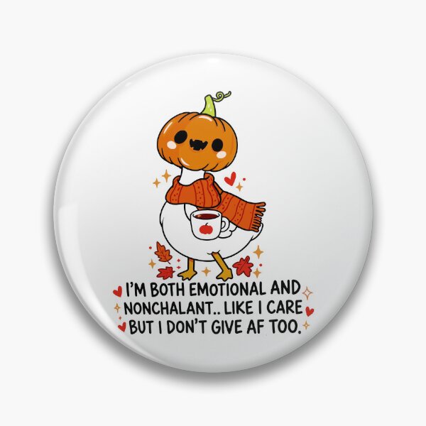 Item preview, Emotional Nonchalant Pumpkin Goose Fall Humor designed and sold by RDGNR.