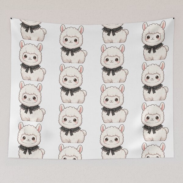 Item preview, Cute llama with black polka dot bow designed and sold by priyankajustine.