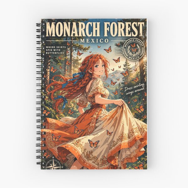 Item preview, Mexico, Monarch Butterfly Forests - Monarch butterfly forests — mountain forests in central Mexico where millions of monarch butterflies gather during their annual migration. designed and sold by DibujandoPorfa.