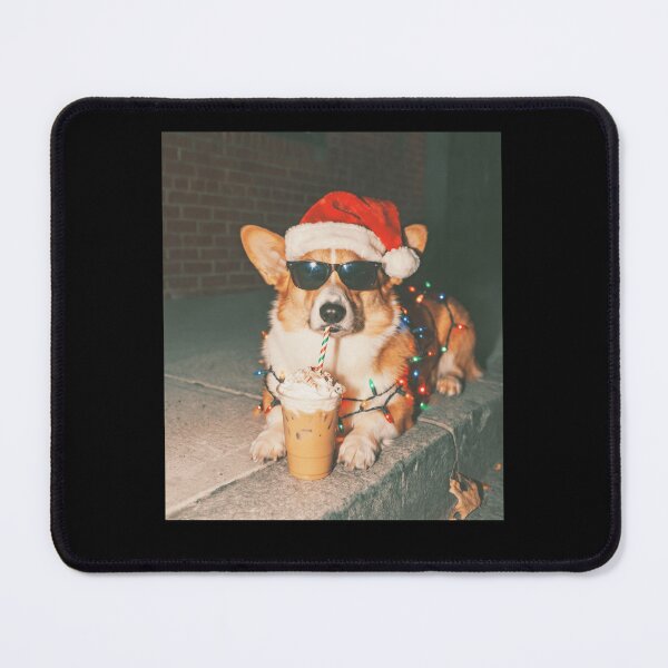 Item preview, Corgi Christmas With Santa Hat Holiday Dog Lovers designed and sold by cerima.