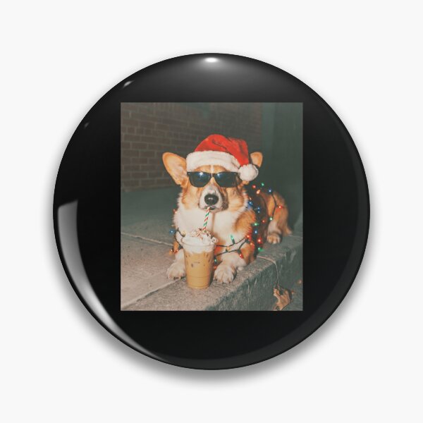 Item preview, Corgi Christmas With Santa Hat Holiday Dog Lovers designed and sold by cerima.