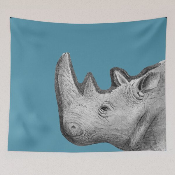 Item preview, Rhinoceros Pencil Sketch Animal Art designed and sold by Sky-99.