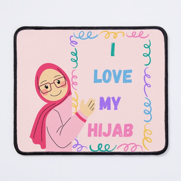 Item preview, I Love My Hijab – Cute Muslim Girl designed and sold by HAGAR RABEE.